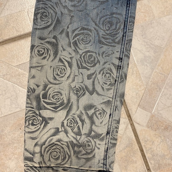 Q womens One5One casual blue stretch tapered leg plus size jeans size 14 - Picture 2 of 6